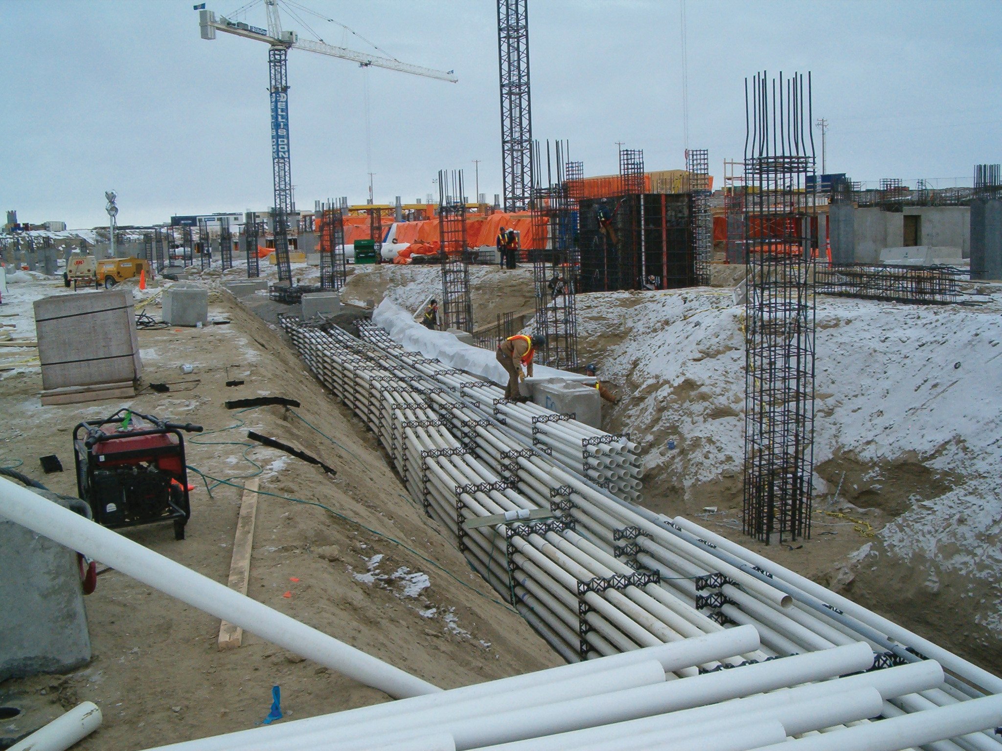 Super duct install with crane